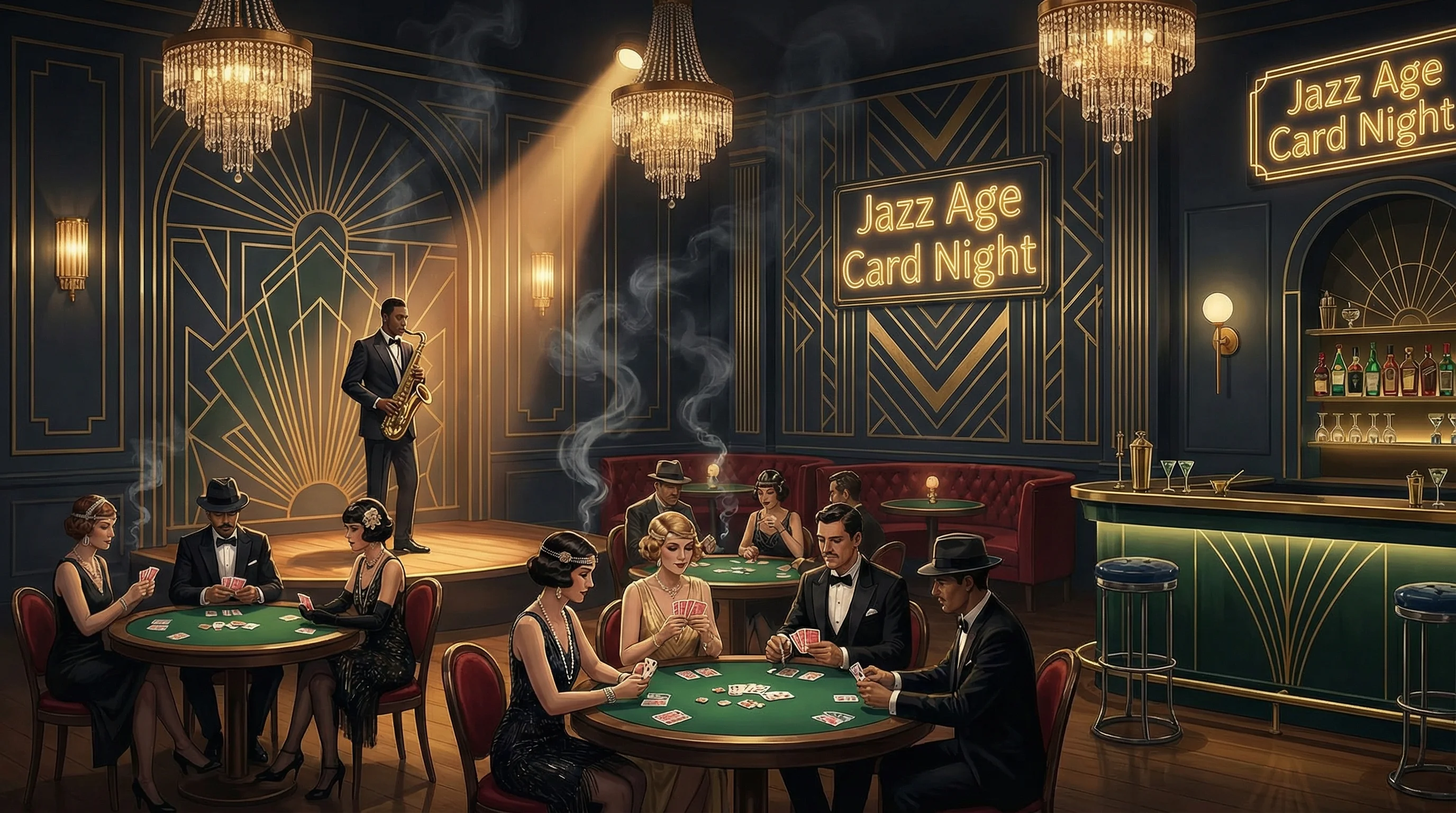 爵士酒吧全景 - 财神棋牌 的沉浸式场景